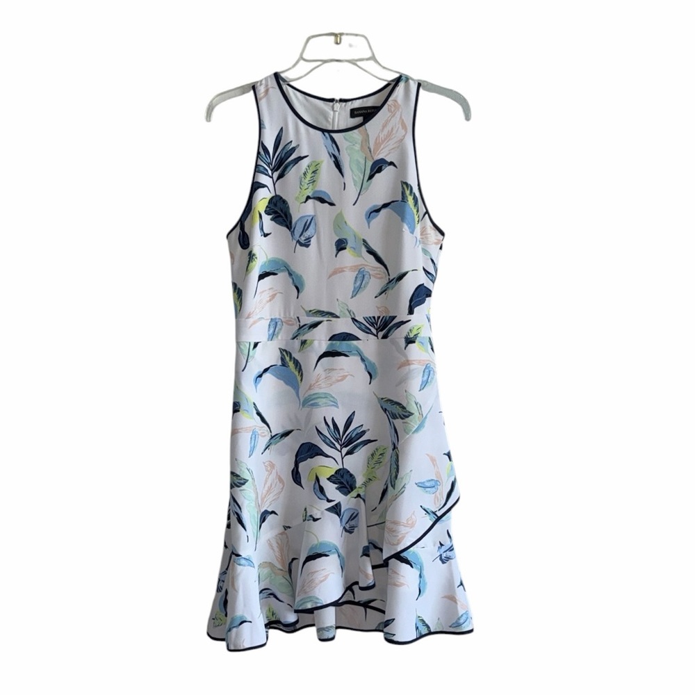 Banana Republic Floral Ruffle Wrap Racerback Dress Size 4